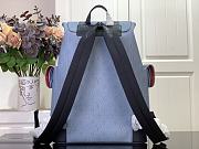 Louis Vuitton LV Christopher MM Backpack Blue 38x44x12.5cm - 4