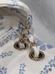 Chanel Flap Bag Denim Gold White & Blue 25cm - 3