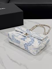 Chanel Flap Bag Denim Gold White & Blue 25cm - 2