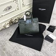 YSL Sac De Jour Bag Green Crocodile 22x18x11cm - 5