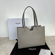 Celine Cabas 16 Smooth Calfskin Grey 37x29x12cm - 5