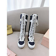 Miu Miu Gymnasium Tech Fabric And Suede Boxing Boots - 2