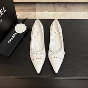 Chanel White Pump Heel 5.5cm - 4