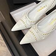 Chanel White Pump Heel 5.5cm - 3