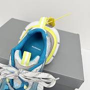 Balenciaga 3XL Toe Spray Sneaker White Bue Yellow - 4