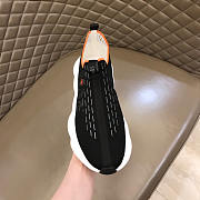 Hermes Black Knit Fabric Eclair Sneakers - 5