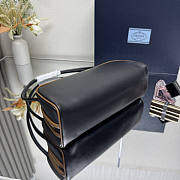 Prada Swing Smooth Leather Shoulder Bag Brown 28x11.5x10cm - 6