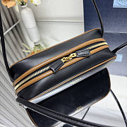Prada Swing Smooth Leather Shoulder Bag Brown 28x11.5x10cm - 3