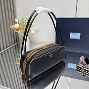 Prada Swing Smooth Leather Shoulder Bag Brown 28x11.5x10cm - 2