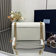 Prada Doux Medium Leather Shoulder Bag White 29x16x9.5cm - 3