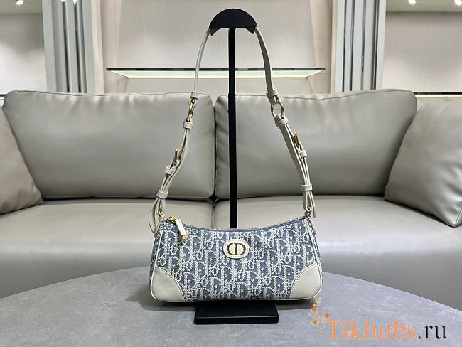 Dior 30 Montaigne Wanderlust Mini Bag Blue 26x12x7cm - 1