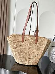 Celine Classic Panier Medium Couffin Raffia 31x23x17cm - 4