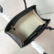 Prada Medium Linen Blend Leather Tote Bag 35x22.5x18cm - 6
