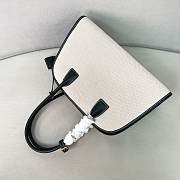 Prada Medium Linen Blend Leather Tote Bag 35x22.5x18cm - 4