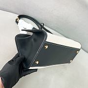 Prada Medium Linen Blend Leather Tote Bag 35x22.5x18cm - 2
