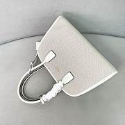 Prada Medium Linen Blend Leather White Tote Bag 35x22.5x18cm - 2
