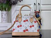 Louis Vuitton LV x TM Alma BB White Cherry 23.5x17.5x11.5cm - 2