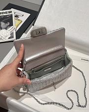 Chanel Small Flap Bag Grey 20cm - 4