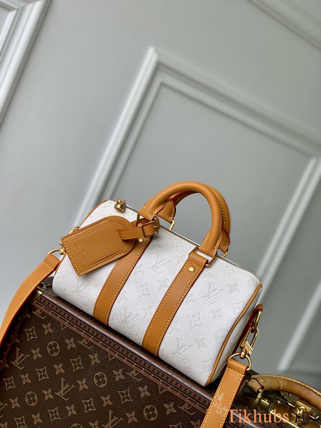 Louis Vuitton LV Keepall Bandoulière 25 White 25x15x11cm - 1