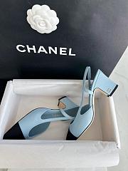 Chanel Slingback Pump Blue Heel 5cm - 5