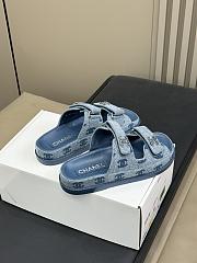 Chanel Mules Denim Blue - 3
