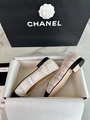 Chanel Ballerina Beige Tweed Flat - 5