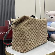 Gucci GG Canvas Medium Duffle Bag Beige 44x36x18cm - 5