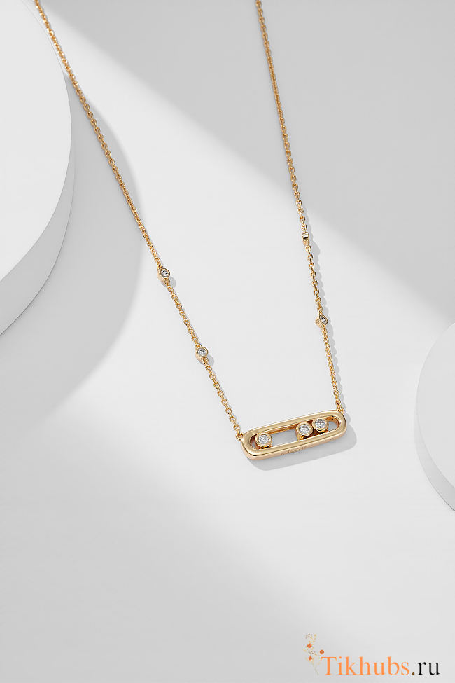 Messika Move Yellow Gold Diamond Necklace - 1