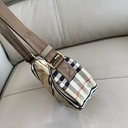 Burberry Horseshoe Check Crossbody Bag 23.5x18x7cm - 4