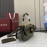 Gucci Bamboo Diva Medium Bag Green 26.6x13x8cm - 5
