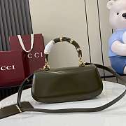 Gucci Bamboo Diva Medium Bag Green 26.6x13x8cm - 4