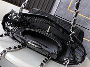 Chanel Tote Flap Bag Black Patent 26x28x9cm - 4