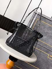 Chanel Tote Flap Bag Black Patent 26x28x9cm - 3