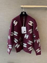 Chanel Red Wine Cardigan - 1