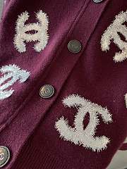 Chanel Red Wine Cardigan - 4
