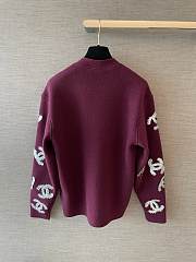 Chanel Red Wine Cardigan - 3