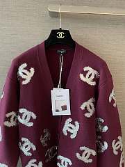 Chanel Red Wine Cardigan - 2