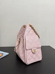 Chanel 25 Small Handbag Pink Calfskin Gold 30x26x14cm - 5