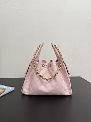 Chanel 25 Small Handbag Pink Calfskin Gold 30x26x14cm - 2