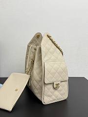 Chanel Medium 25C Hobo Bag Beige Caviar Gold 40x30x15cm - 5