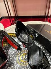 Christian Louboutin Sandaloo 130mm Patent Black Heel - 5