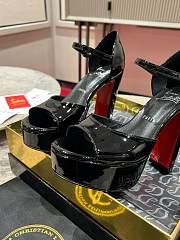 Christian Louboutin Sandaloo 130mm Patent Black Heel - 4