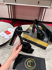 Christian Louboutin Sandaloo 130mm Patent Black Heel - 3