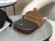 Celine Mini Besace Triomphe Canvas Calfskin 15x11x4cm - 4