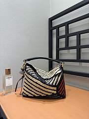 Loewe Small Puzzle Bag Raffia Calfskin 24x10.5x16.5cm - 4
