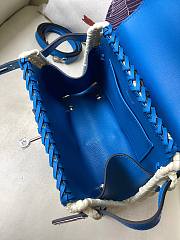 Hermes Kelly Picnic Mini Bag Blue Silver 19cm - 6