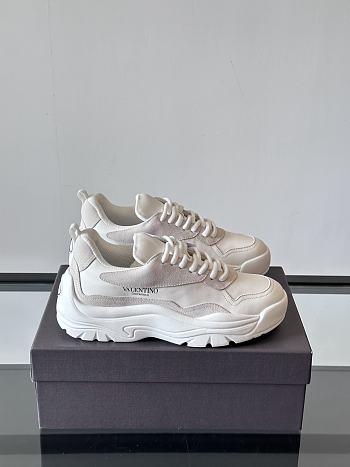 Valentino Gumboy Calfskin Sneaker White 
