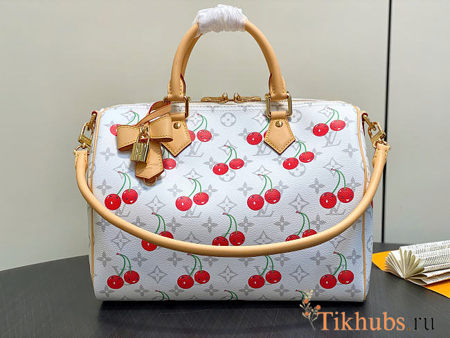 Louis Vuitton LV x TM Speedy Soft 30 Cherry White 30x21x17cm - 1