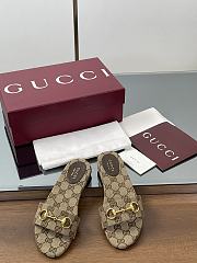 Gucci Horsebit GG Canvas Slides - 2