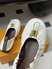 Louis Vuitton LV Nolita Flat Ballerina White  - 5